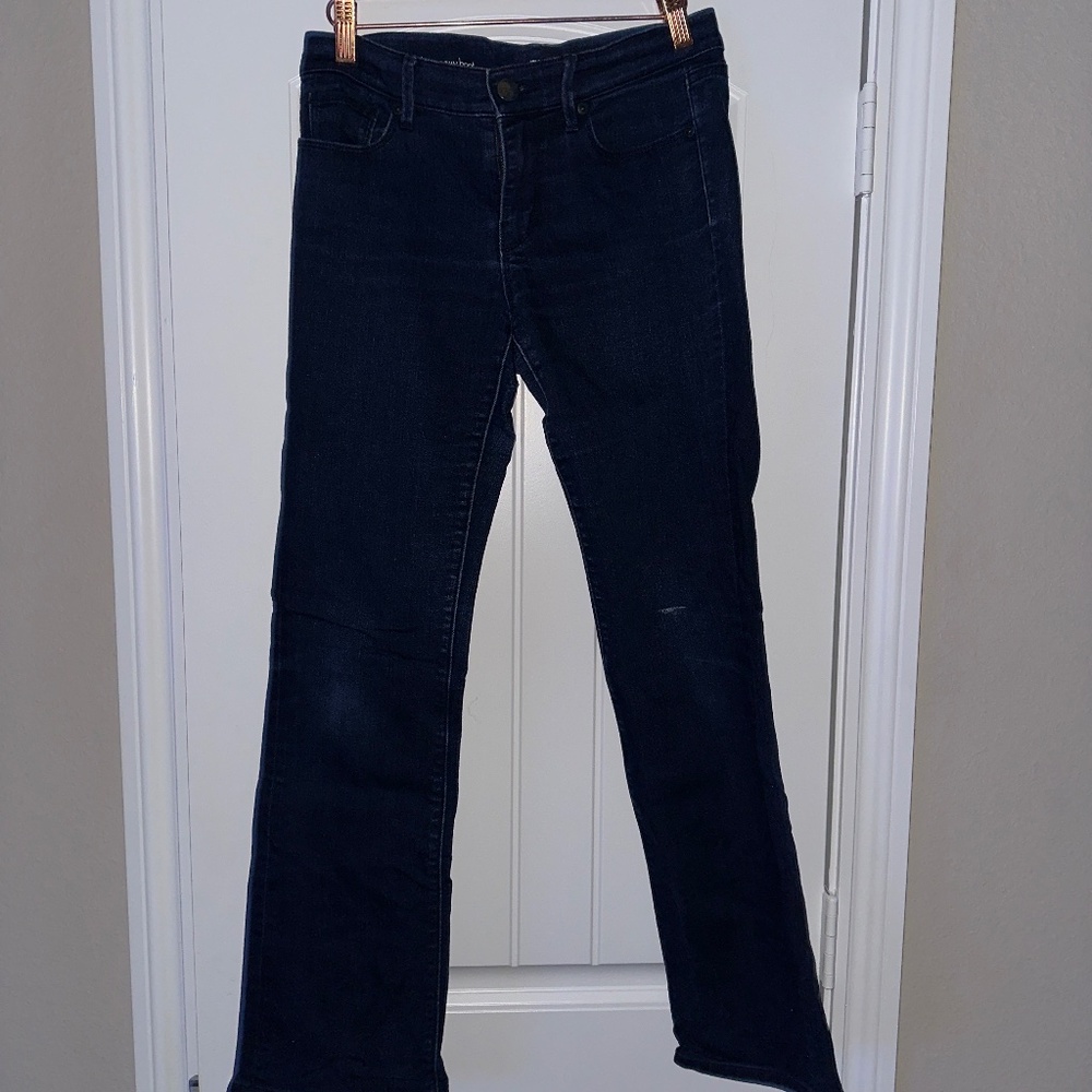 Ann Taylor LOFT Modern Sexy Bootcut Petite Jeans 28/6P Dark Wash